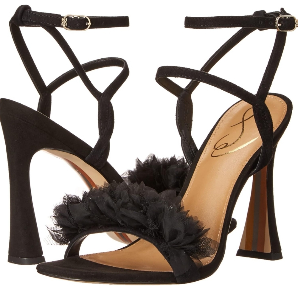 Sam Edelman Black Floral Heels
